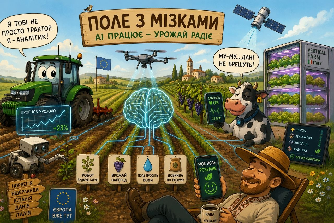 Інтелігентна земля: як європейські фермери навчили штучний інтелект вирощувати врожай